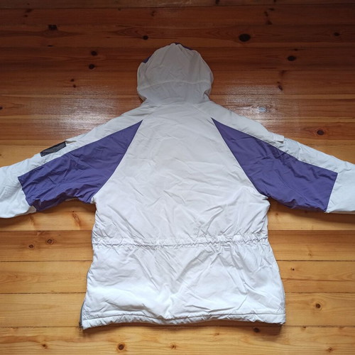 Napapijri Original Mens Winter Jacket used, size L, white and purple