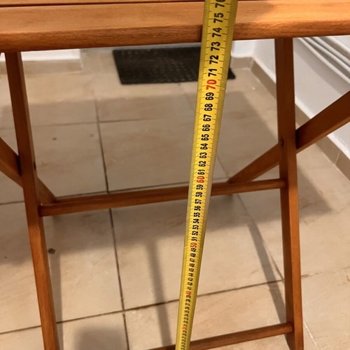 Folding Wooden Garden Table like new, 80x60x74 cm