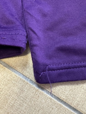 Women's purple blouse size S with small stitch cut