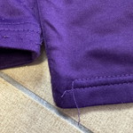 Women's purple blouse size S with small stitch cut