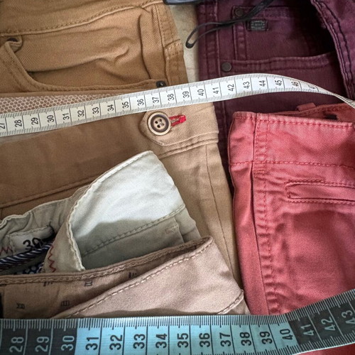 Pants pack of 7 used, chinos and skinny fit, multicolor