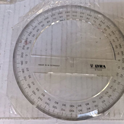 Large German protractors pack of 10 new