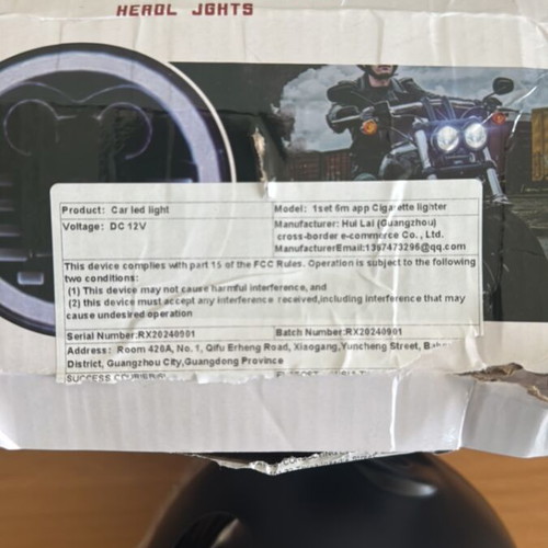 Cafe Racer LED motorcycle headlight new with accessories