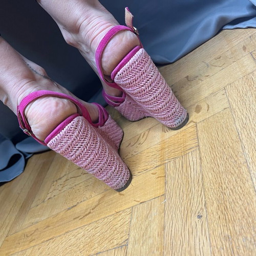 Marcela Yil platforms like new, fuchsia leather, size 39