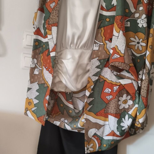 Vintage 3-piece set size 50/L, jacket with shoulder pads, skirt with lining