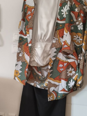 Vintage 3-piece set size 50/L, jacket with shoulder pads, skirt with lining