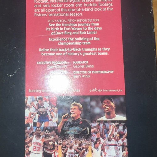 NBA Detroit Pistons VHS used, rare video cassette with cards
