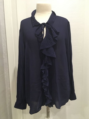 Ted Baker Thelmah μπλούζα με βολάν, σαν καινούργια, μέγεθος M/L, μπλε