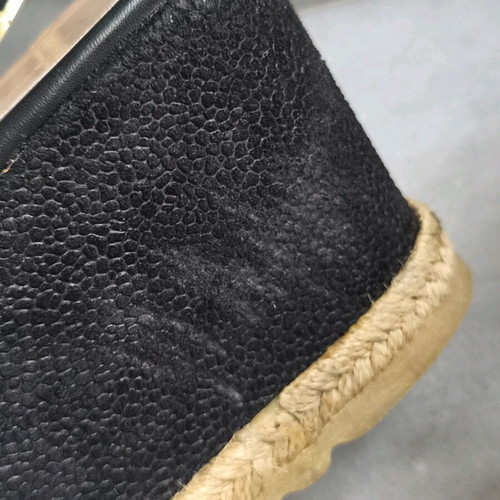 Tsitsivas handmade black leather platform sandals like new, size 39