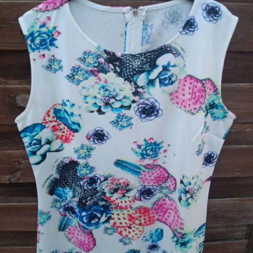 Dress size L, like new, polyester, multicolor