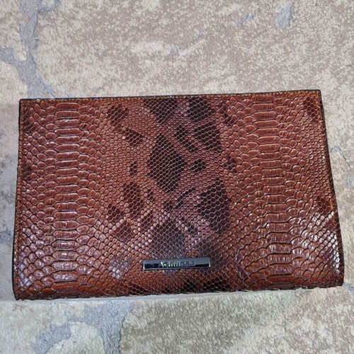 Achilleas Accessories Handbag like new, brown, steel strap
