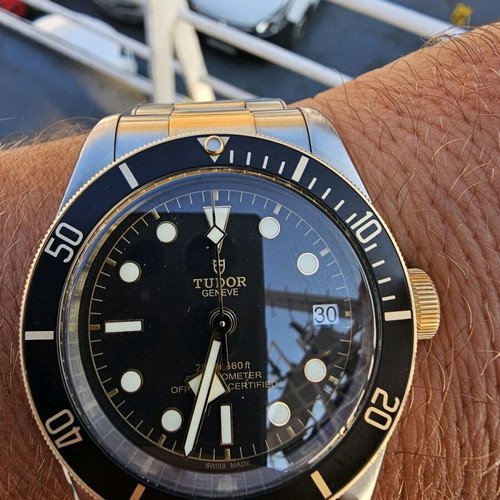 Tudor Black Bay Date M79733N 18k Gold and Steel Like New