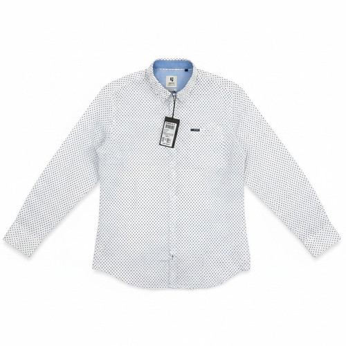 Garcia Stretch Printed Long Sleeve Shirt, White, Size L