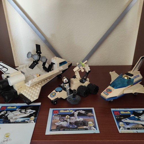 Retro Brick Enlighten space sets lego used, complete pack with instructions