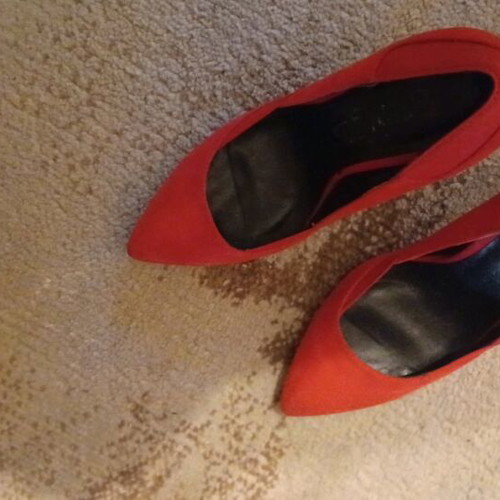 Red Bershka pumps size 38 like new