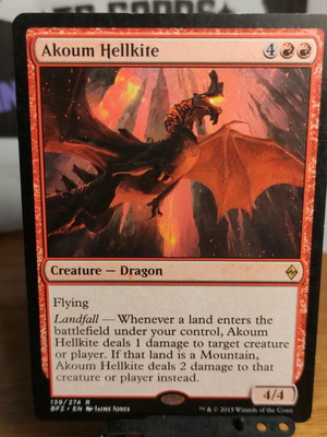 Akoum Hellkite Magic the Gathering card