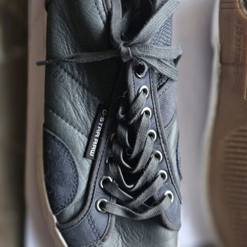 G-Star Raw leather men's athletic shoes used, size 44, black