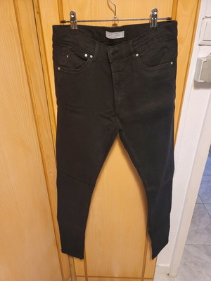 Bershka high-waisted jeans used, slim fit, size 38 black