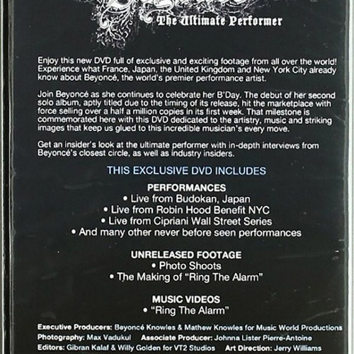 Beyoncé The Ultimate Performer DVD like new, pop