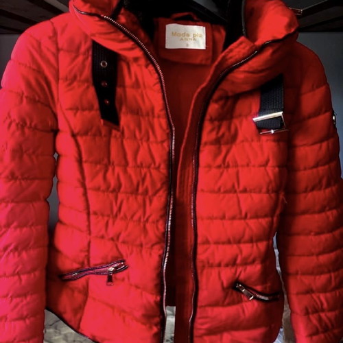Women's warm red jacket size S-M