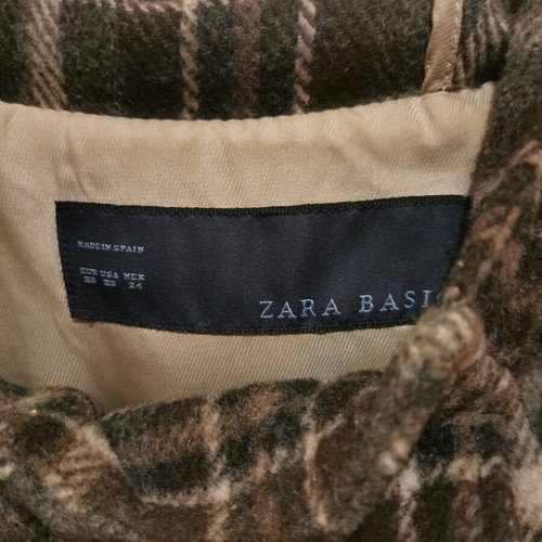 Zara checked coat used with hood