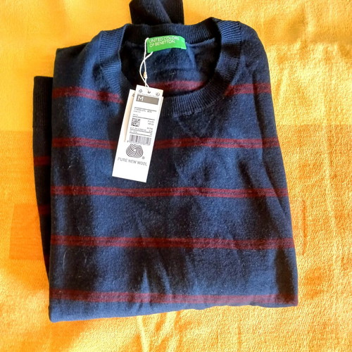 Men's thin wool sweater, Size M, Benetton