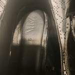 ZARA flat ballerina shoes like new, size 40, black, square toe