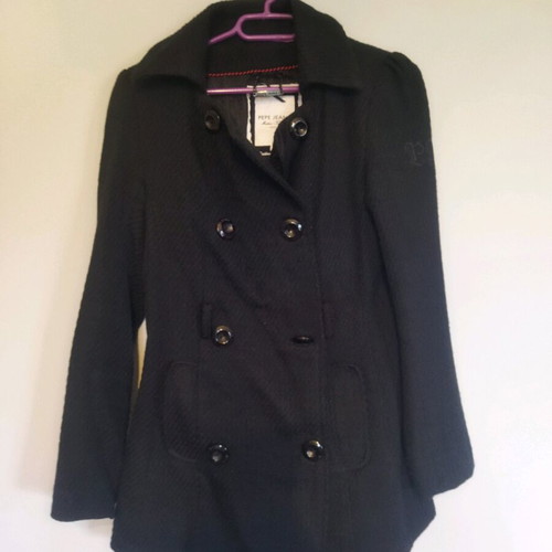 Pepe Jeans coat black, elegant, like new
