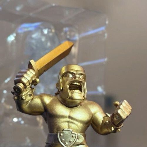 Gold Barbarian figure Clash Royale new, sealed