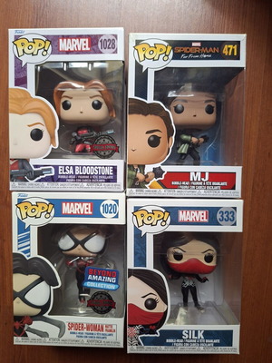 Marvel Funko Pop bundle used, set of 4 figures