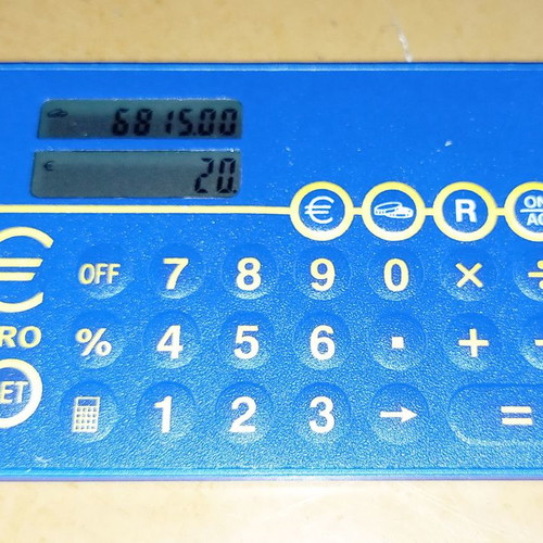 Calculator and euro to drachma converter new with case and manual