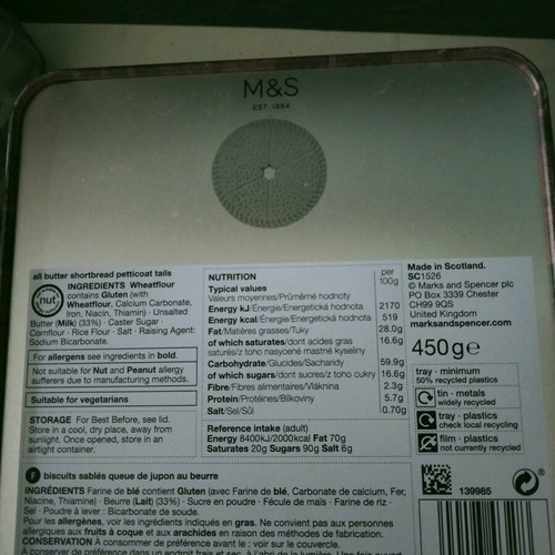 Marks & Spencer metal biscuit tin like new