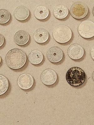 Foreign old coins, 38 pieces from Denmark, Turkey, France and Norway