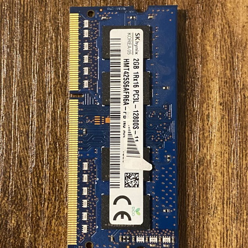2GB DDR3 PC3L 12800 SODIMM RAM used for laptop
