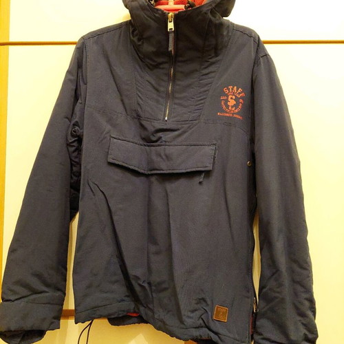 Staff men's jacket size 92/M blue like new with hood
