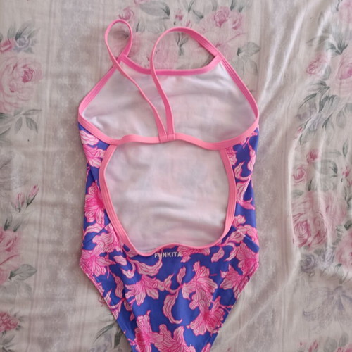 Funkita Girls' Athletic Swimsuit Size 10 New Pink Purple