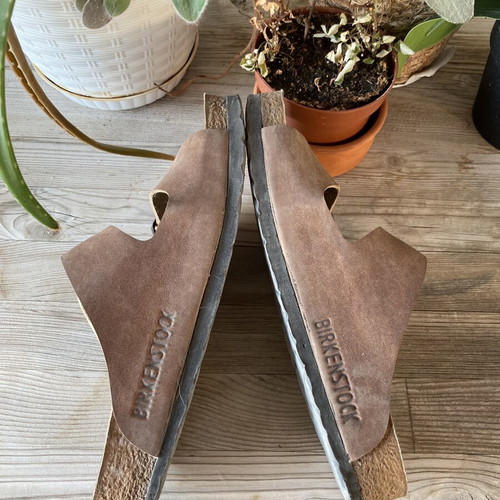 Birkenstock sandals used, brown, size 38