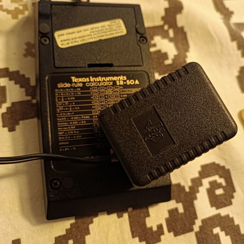 Texas Intsruments SR-50A calculator used with charger and leather case