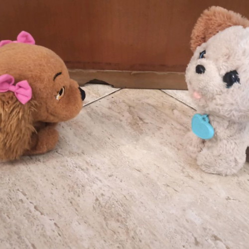 Walking toy dogs used, set of 3