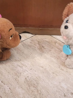 Walking toy dogs used, set of 3