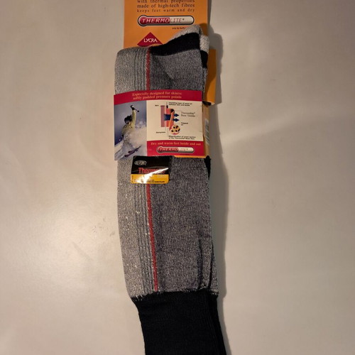 Ski socks new, size 39-42, grey and black