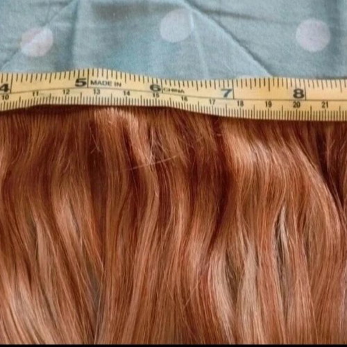 Hair Extensions like new, 50cm, 90% natural hair with brush