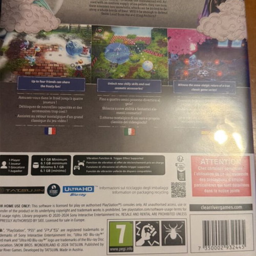 Snowbros Wonderland PlayStation 5 (PS5) like new