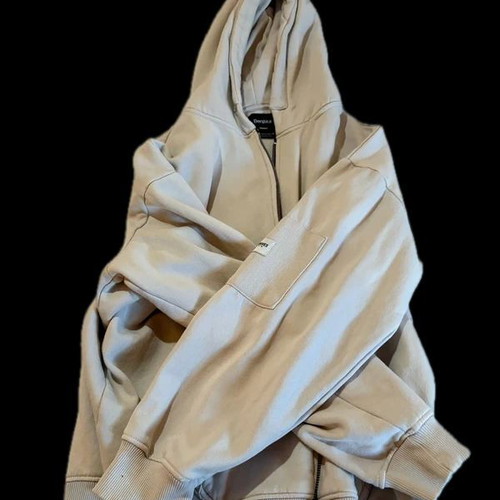 Bershka zip-up sweatshirt beige size M like new
