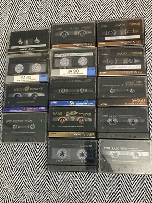 TDK SA SA-X High Position cassette tapes used, pack of 14