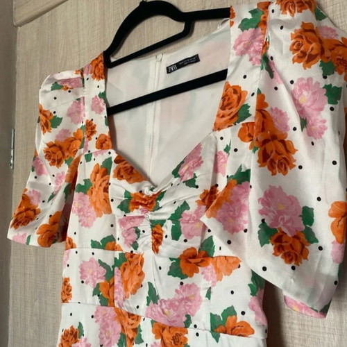 Zara Floral Dress σαν καινούργιο, πολύχρωμο, μέγεθος M