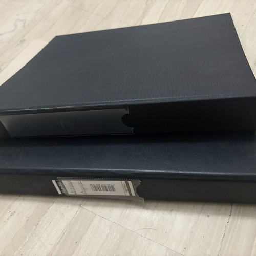 Binders black A4 document storage boxes like new, set of 2