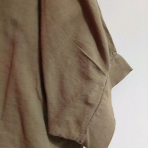 Khaki cotton blouse used, size M