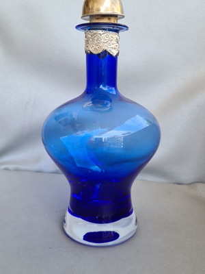 Italian decorative liqueur vase new, blue
