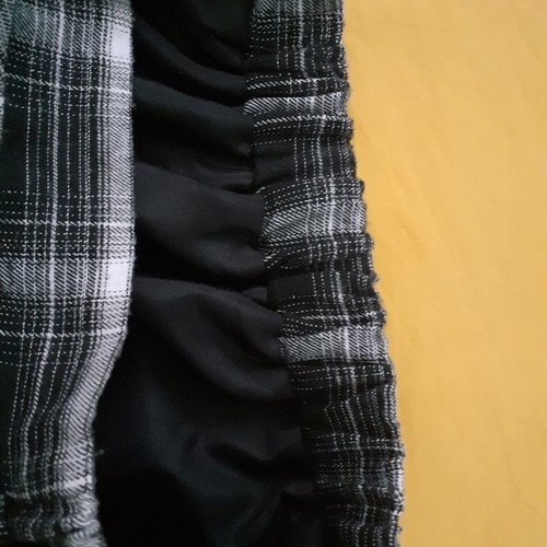 Mini checkered skirt Shine new, black and white, size S